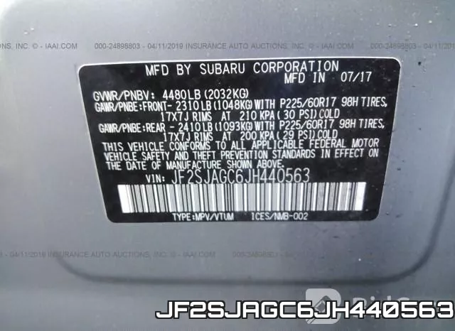 JF2SJAGC6JH440563 фото 10