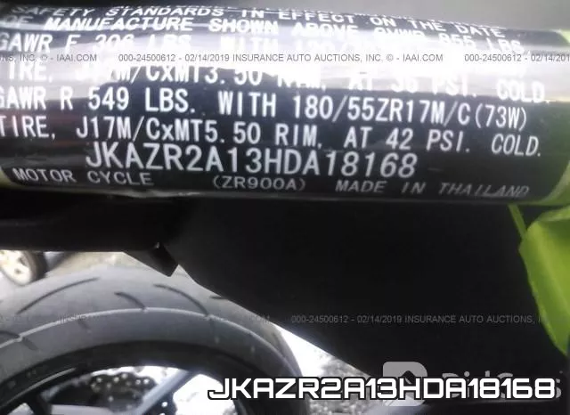 JKAZR2A13HDA18168 фото 2