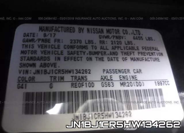 JN1BJ1CR5HW134262 фото 10