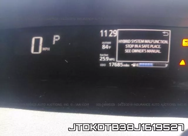 JTDKDTB38J1619527 фото 8