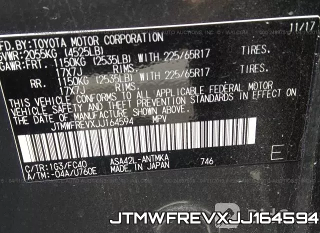 JTMWFREVXJJ164594 фото 10
