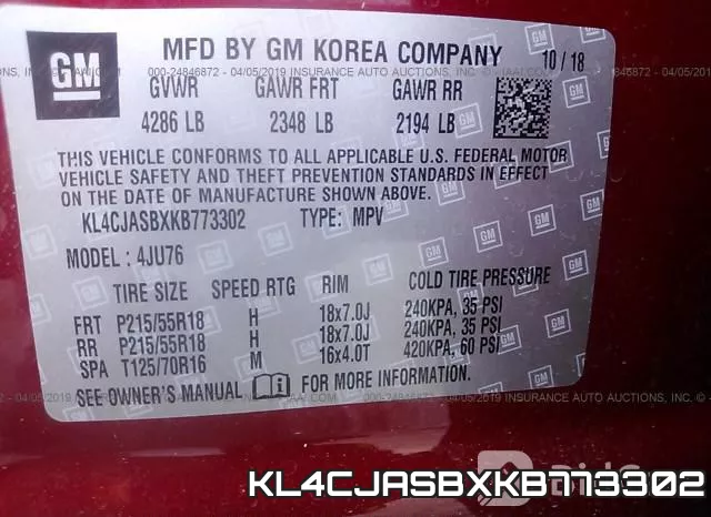KL4CJASBXKB773302 фото 10