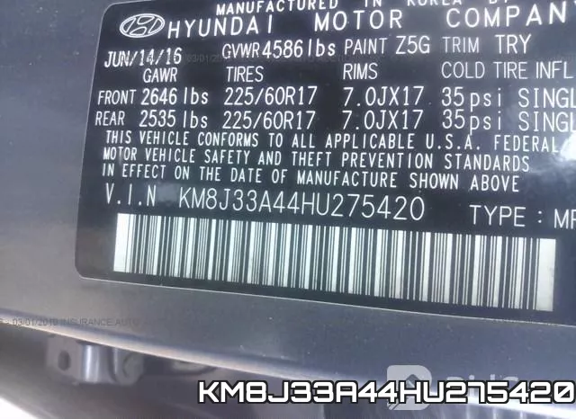 KM8J33A44HU275420 фото 10