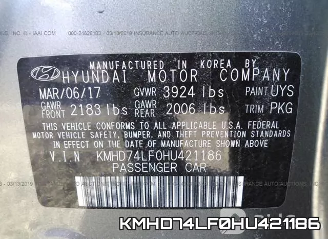 KMHD74LF0HU421186 фото 9