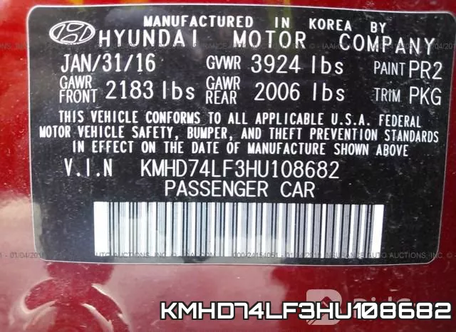 KMHD74LF3HU108682 фото 10
