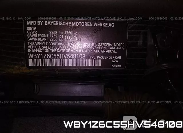WBY1Z6C55HV548108 фото 10