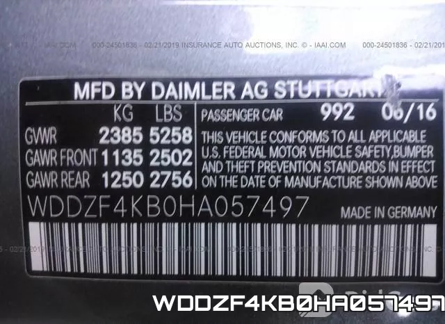 WDDZF4KB0HA057497 фото 10