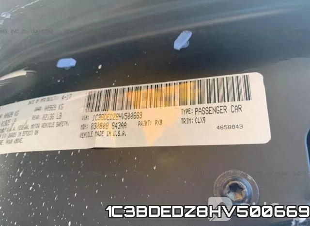 1C3BDEDZ8HV500669 фото 10