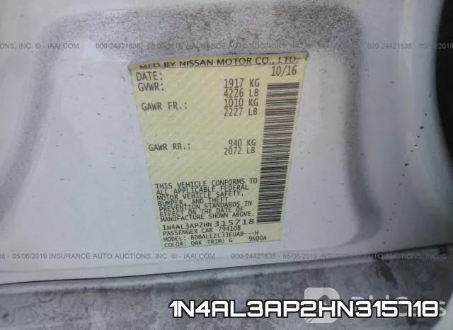 1N4AL3AP2HN315718 фото 10