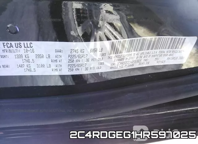 2C4RDGEG1HR597025 фото 10