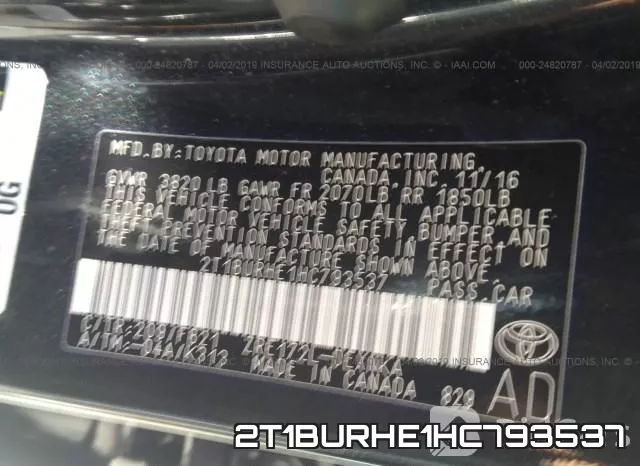 2T1BURHE1HC793537 фото 10
