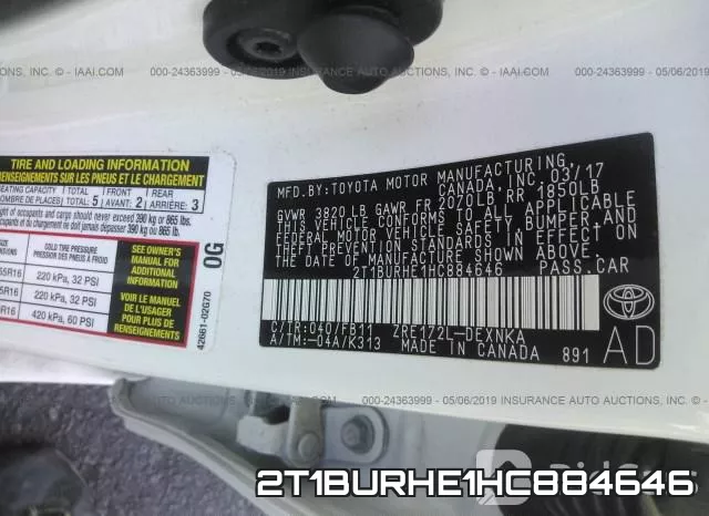 2T1BURHE1HC884646 фото 10