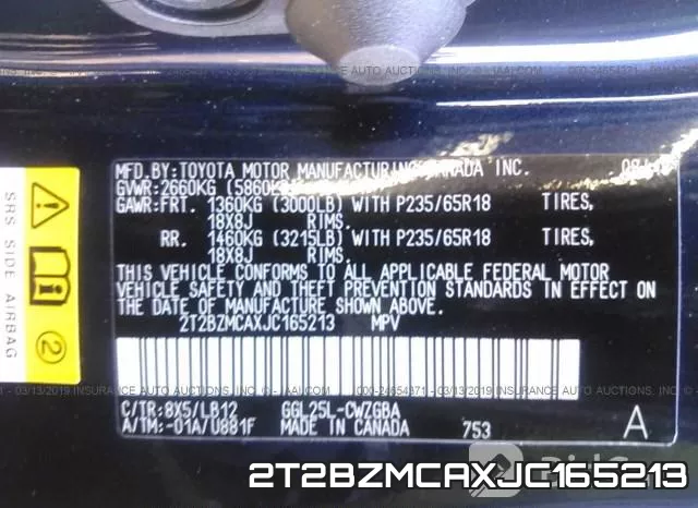 2T2BZMCAXJC165213 фото 10