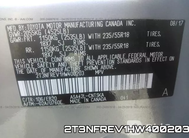 2T3NFREV1HW400203 фото 10