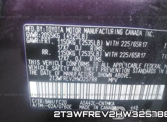 2T3WFREV2HW325788 фото 10