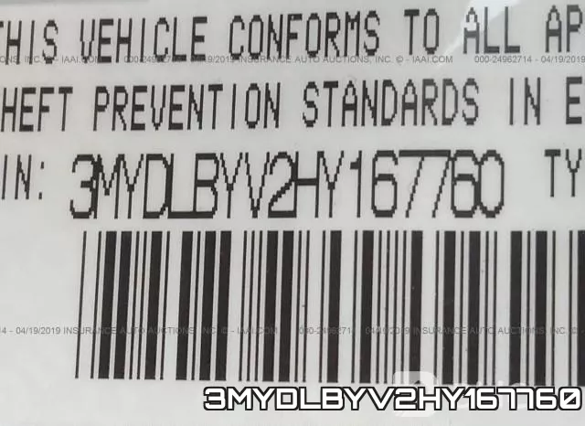 3MYDLBYV2HY167760 фото 10