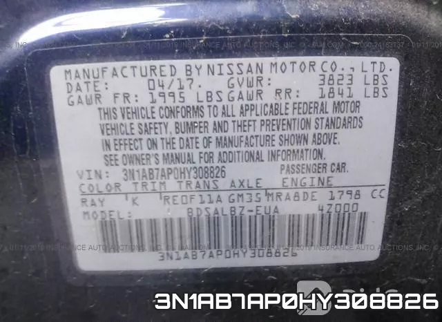 3N1AB7AP0HY308826 фото 10