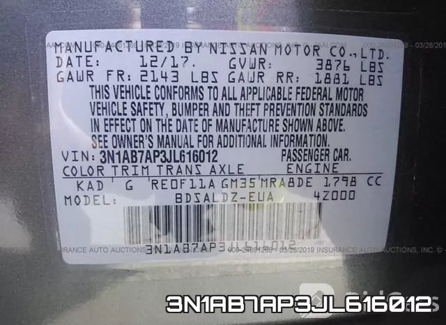 3N1AB7AP3JL616012 фото 10