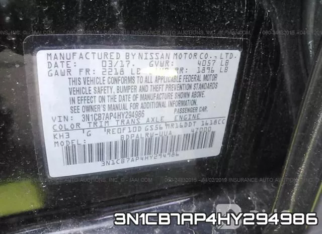 3N1CB7AP4HY294986 фото 9