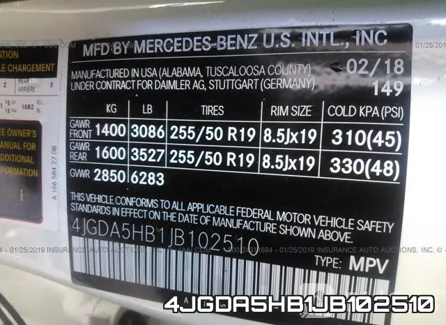 4JGDA5HB1JB102510 фото 10