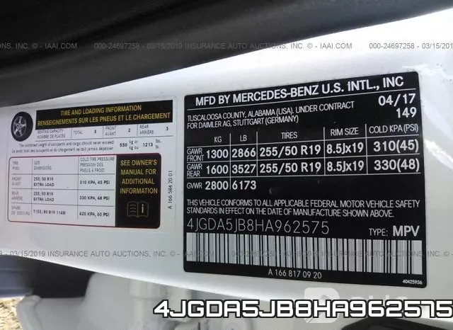 4JGDA5JB8HA962575 фото 10