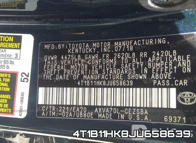 4T1B11HK8JU658639 фото 10