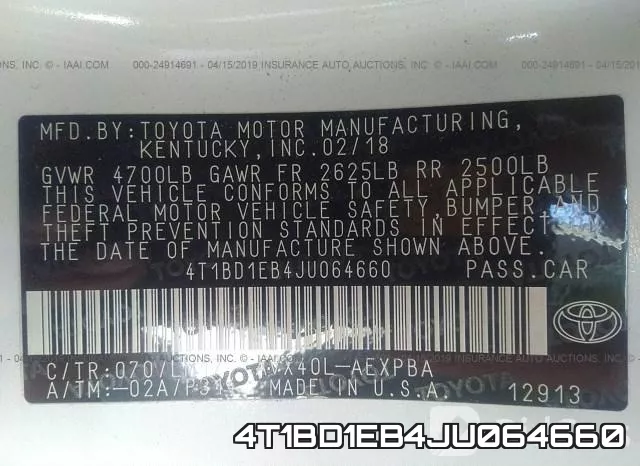 4T1BD1EB4JU064660 фото 10