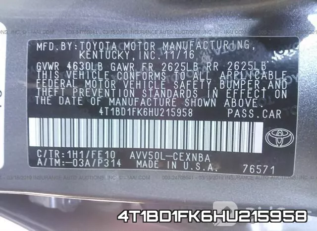 4T1BD1FK6HU215958 фото 10