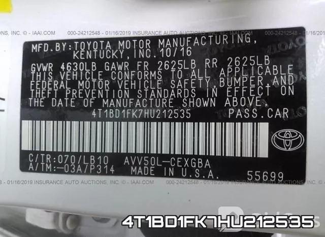 4T1BD1FK7HU212535 фото 10