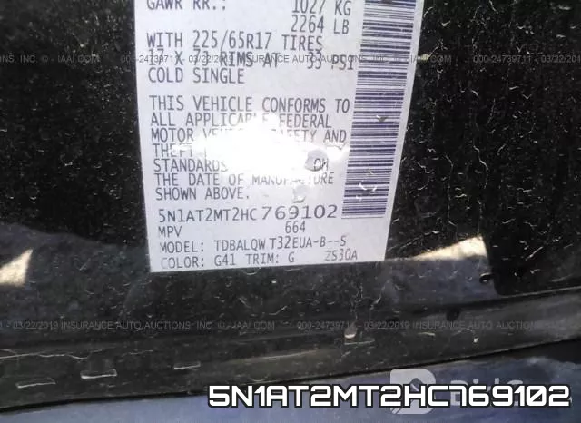 5N1AT2MT2HC769102 фото 9