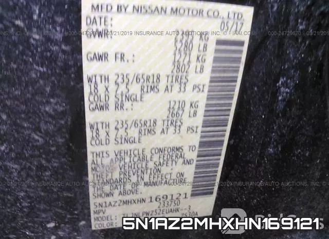 5N1AZ2MHXHN169121 фото 10