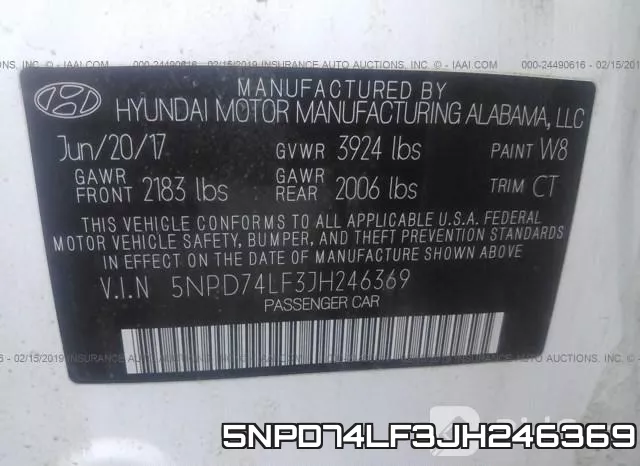 5NPD74LF3JH246369 фото 10