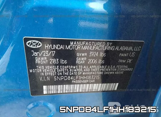 5NPD84LF1HH183215 фото 10