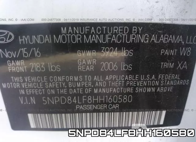 5NPD84LF8HH160580 фото 10