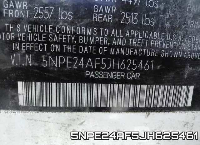 5NPE24AF5JH625461 фото 10