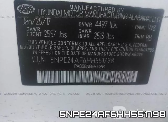 5NPE24AF6HH551798 фото 10