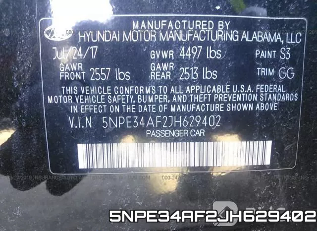 5NPE34AF2JH629402 фото 10