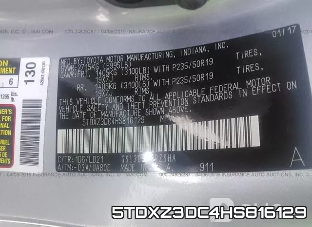 5TDXZ3DC4HS816129 фото 10
