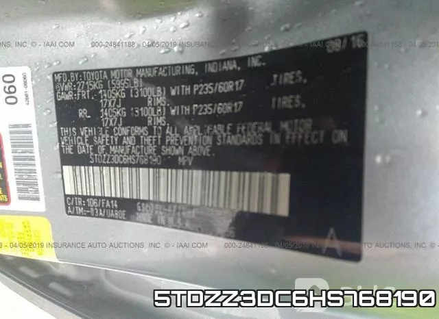 5TDZZ3DC6HS768190 фото 10
