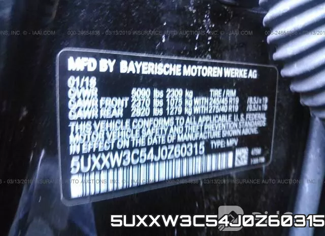 5UXXW3C54J0Z60315 фото 10