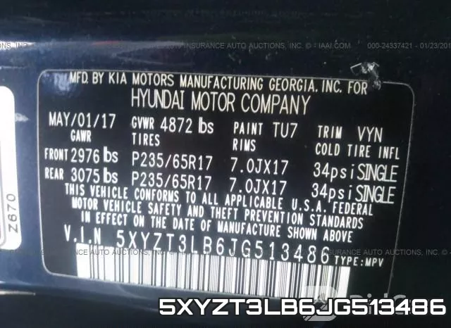 5XYZT3LB6JG513486 фото 10