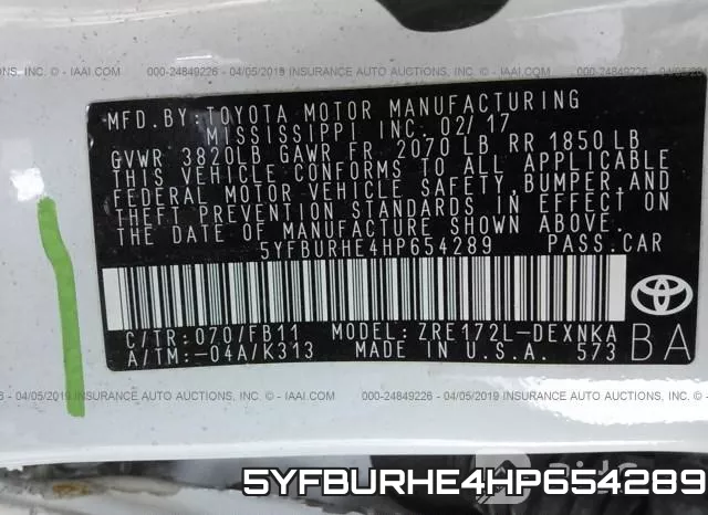 5YFBURHE4HP654289 фото 9
