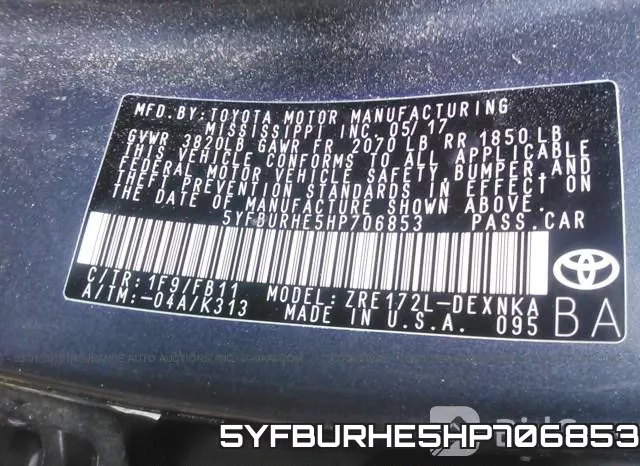 5YFBURHE5HP706853 фото 10