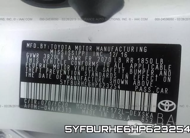 5YFBURHE6HP623254 фото 9