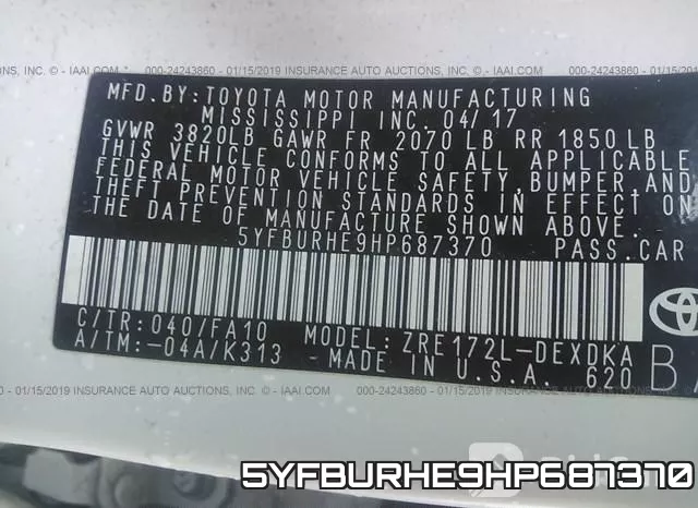 5YFBURHE9HP687370 фото 10