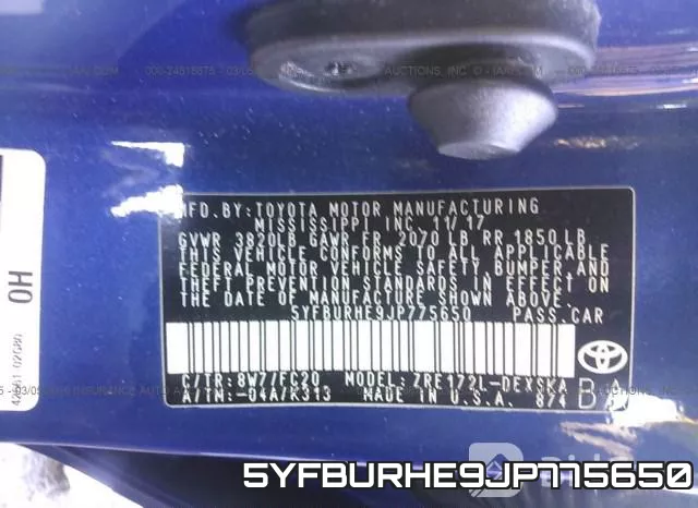 5YFBURHE9JP775650 фото 10