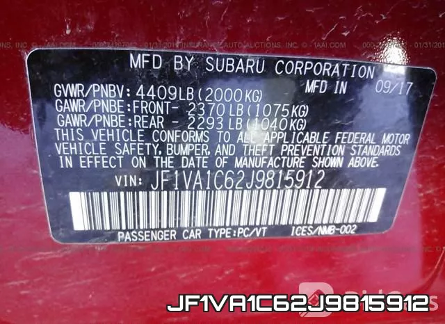 JF1VA1C62J9815912 фото 10