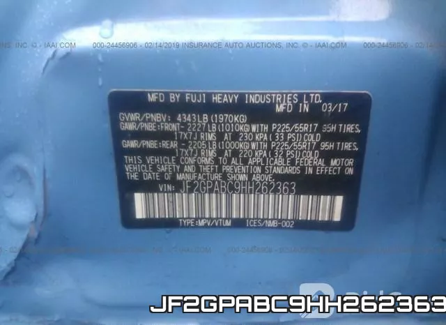 JF2GPABC9HH262363 фото 10