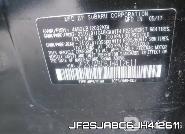 JF2SJABC6JH412611 фото 10