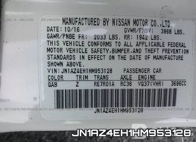 JN1AZ4EH1HM953128 фото 10